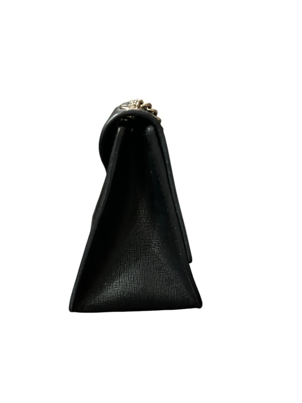FURLA Bella Mini Crossbody Shoulder Handbag Black Saffiano Leather LIKE NEW - Picture 6 of 14